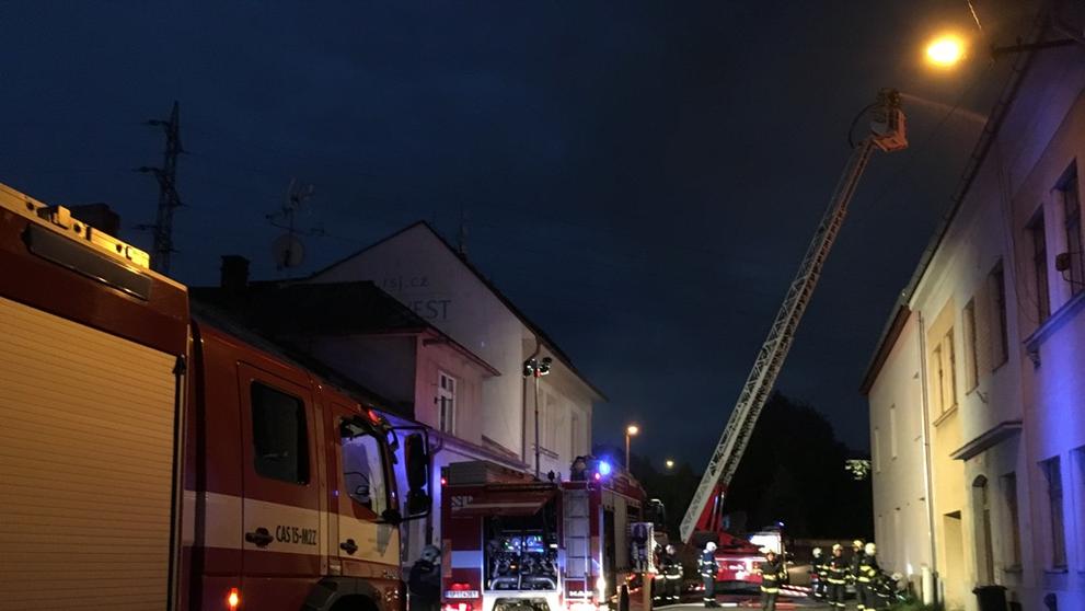 Požár domu v centru Plzně