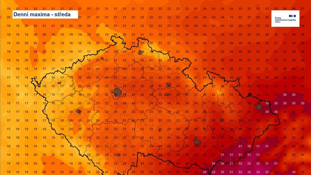 Denní maxima – středa
