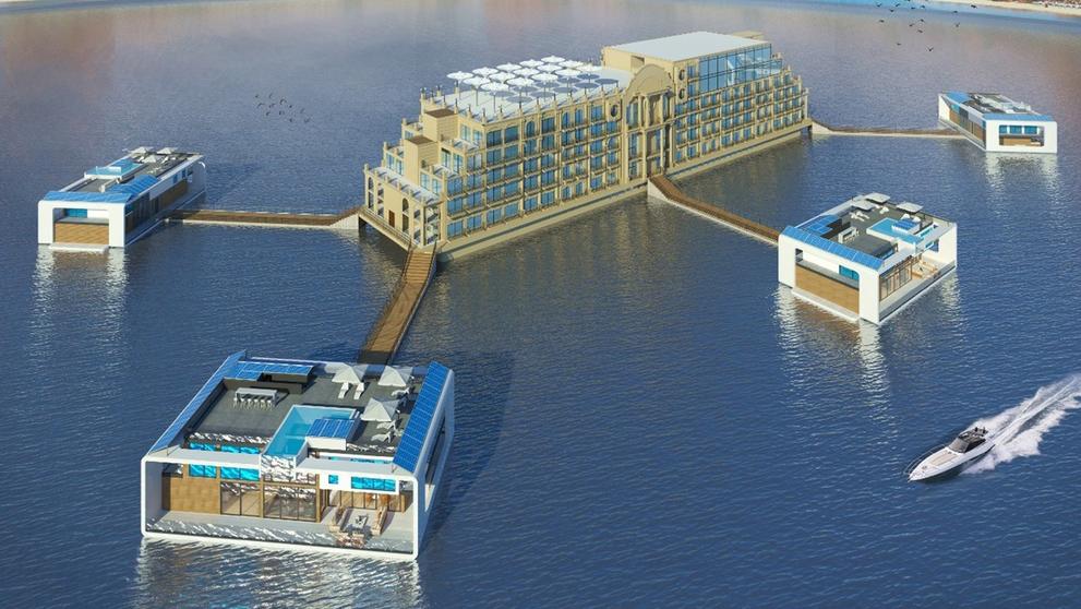 Neptun - hotel obklopený šesti plovoucími domy v Dubajském přístavu - 3