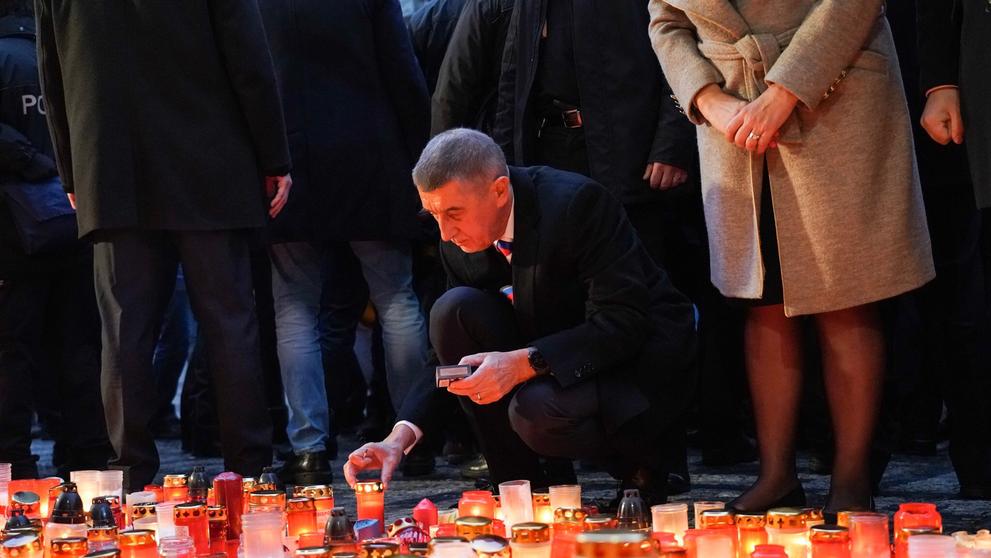 Andrej Babiš na Národní třídě 17. listopadu 2019 - 2