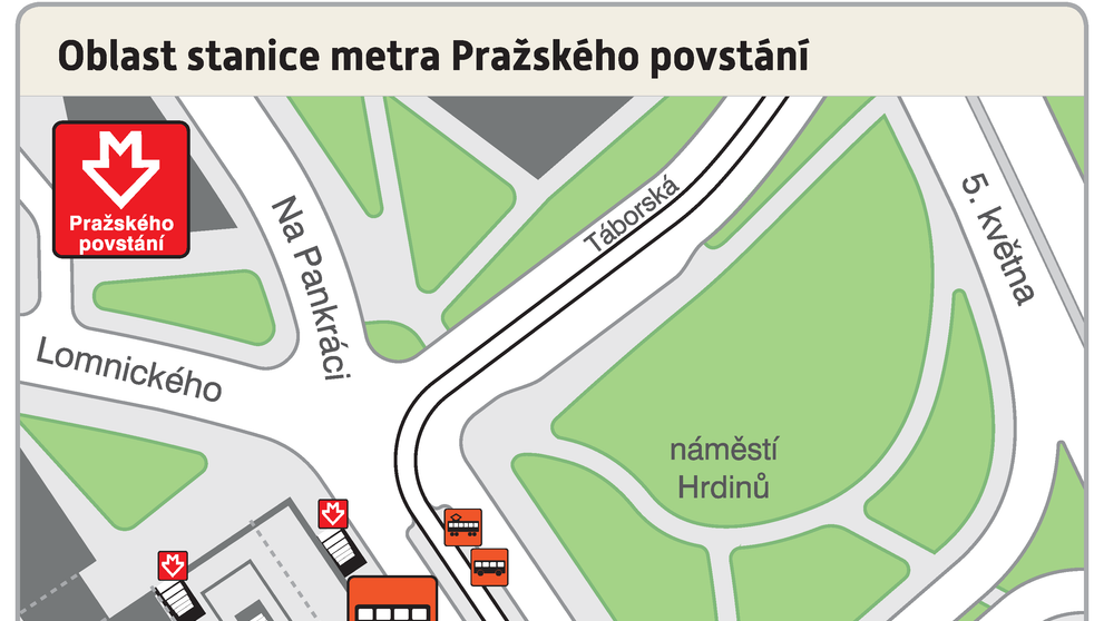 Oblast stanice metra Pražského povstání