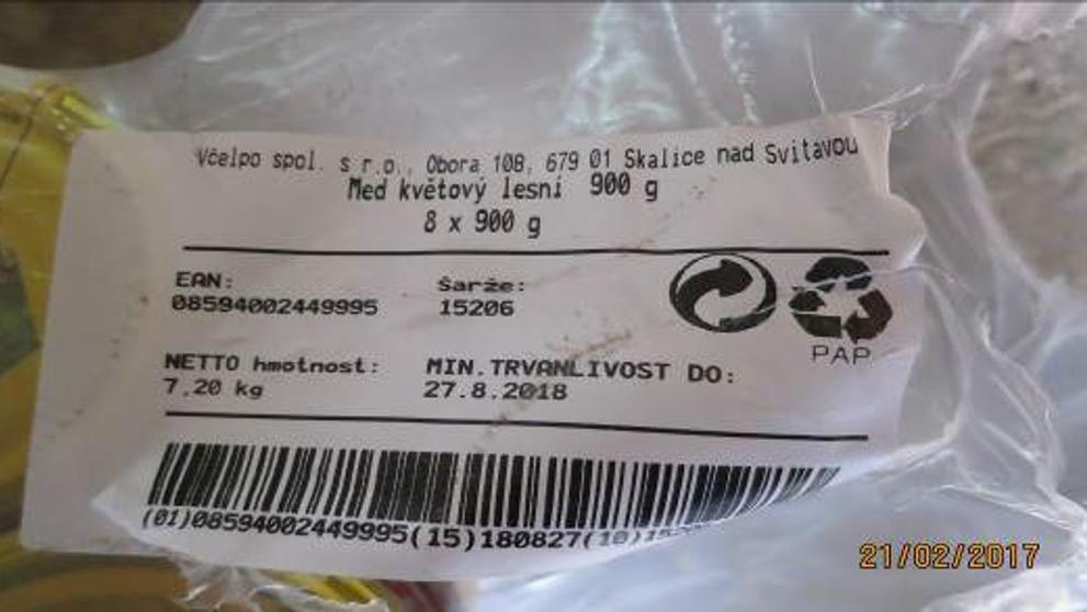 Nevyhovující potraviny - Dědečkův med, Med květový lesní