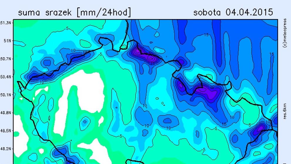 Srážky - 4. 4. 2015