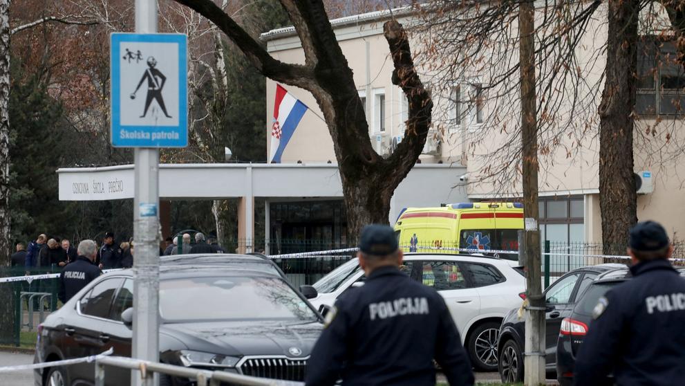 Útok nožem na základní škole v Záhřebu (4)