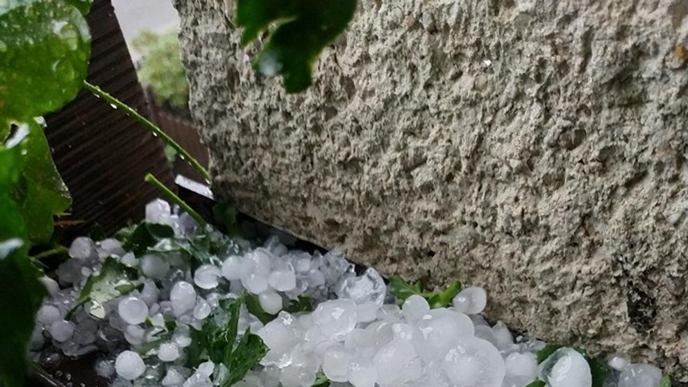 Krupobití v Polné u Jihlavy