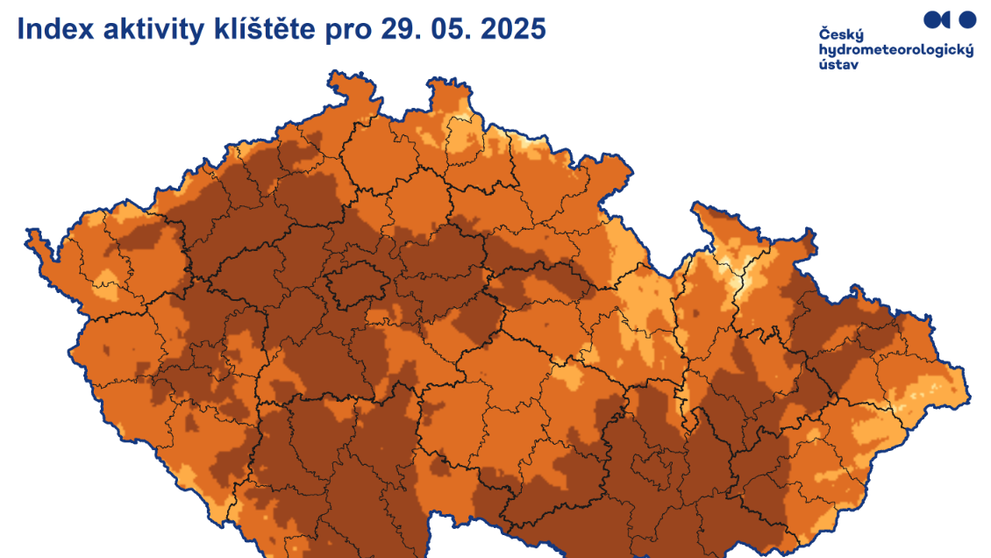 Aktivita klíšťat 29. 5. 2025