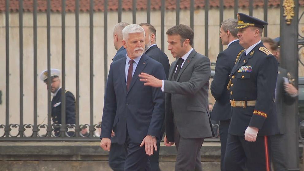 Emmanuel Macron v Praze