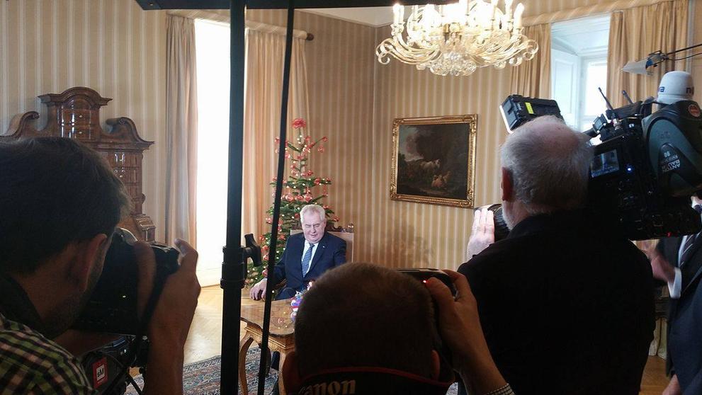 Natáčení vánočního poselství prezidenta Miloše Zemana - 5