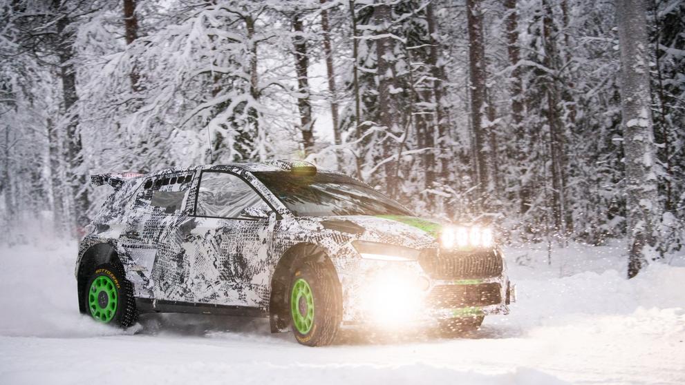 Testování speciálu Fabia Rally2 na severu Finska