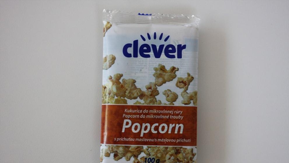 2. - 3. místo: Clever: Popcorn do mikrovlnné trouby s máslovou příchutí