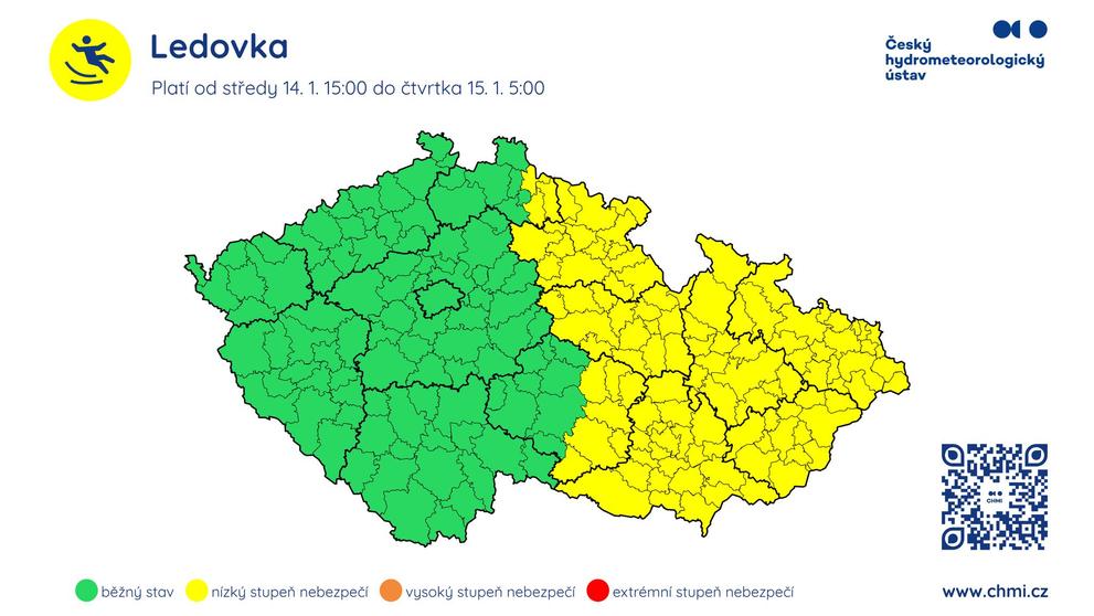 Výstraha ČHMÚ – Ledovka 3/3