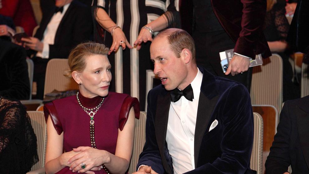 Princ William a Cate Blanchettová na BAFTA Film Awards v Londýně, 18. 2. 2024
