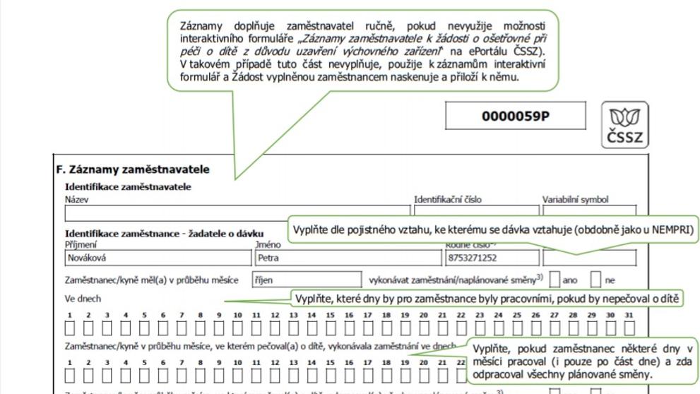 Nový formulář pro ošetřovné - 3