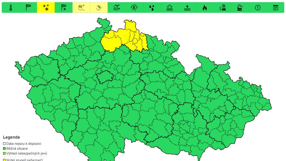 Výstraha před sněhem, 13. 2. 2025
