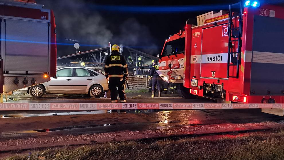 Požár v ulici Novosibřinská