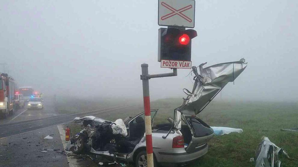Tragická nehoda na železničním přejezdu v Rimavské Sobotě