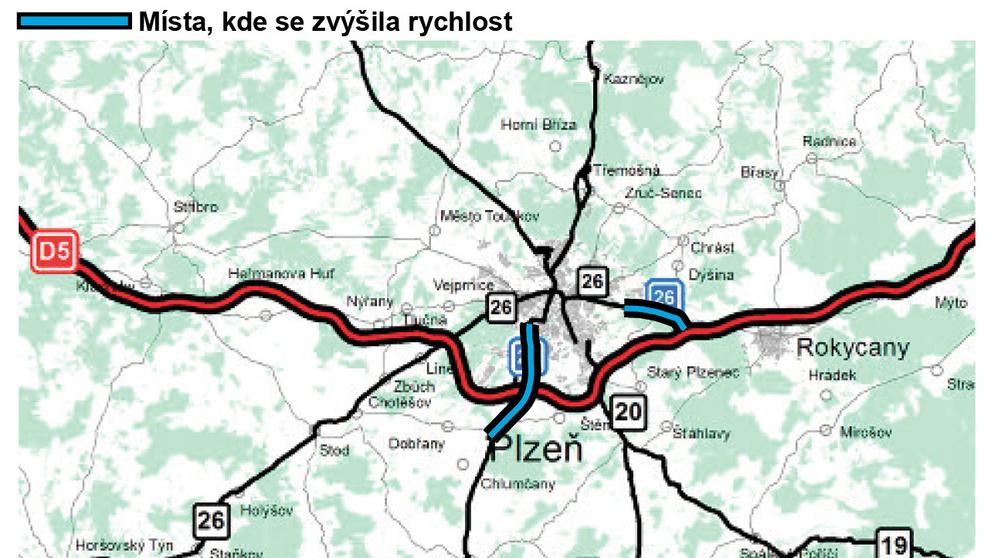 Místa, kde se zvýšila rychlost z 90 na 110 - 2