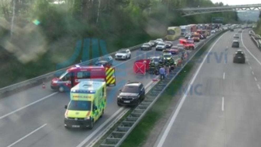 Smrt motorkáře na D1