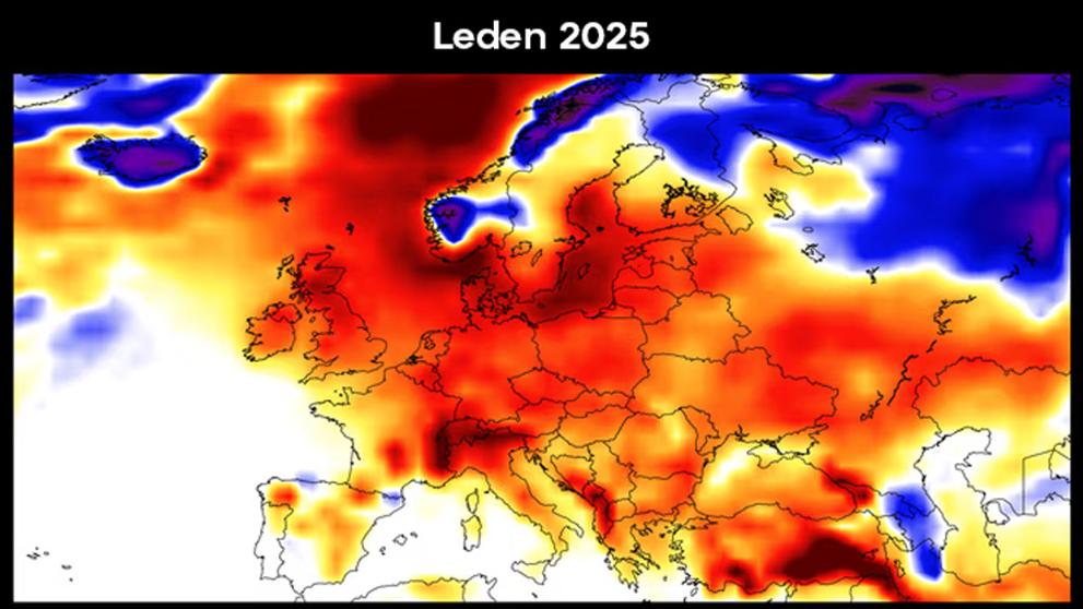 Předpověď sněhových srážek - leden 2025