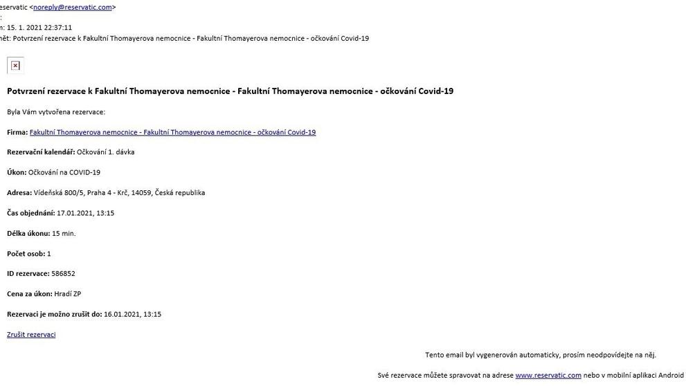 Potvrzení termínu - 3