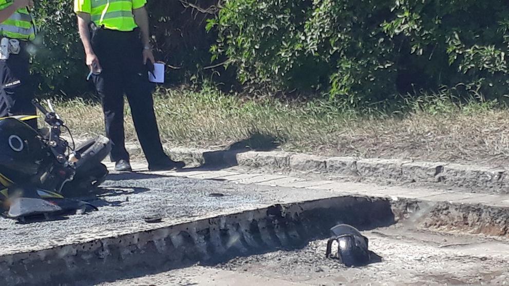 Nehoda motorkáře na vyfrézovaném místě na Strakonické v Praze - 5