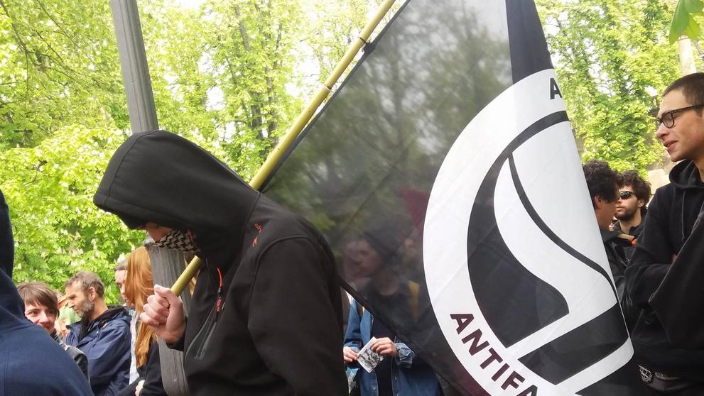 Demonstrace anarchistů na Střeleckém ostrově
