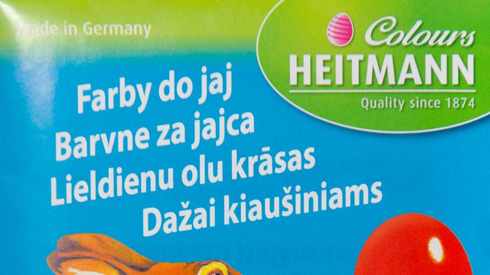 Testované barvy na vajíčka - Heitmann
