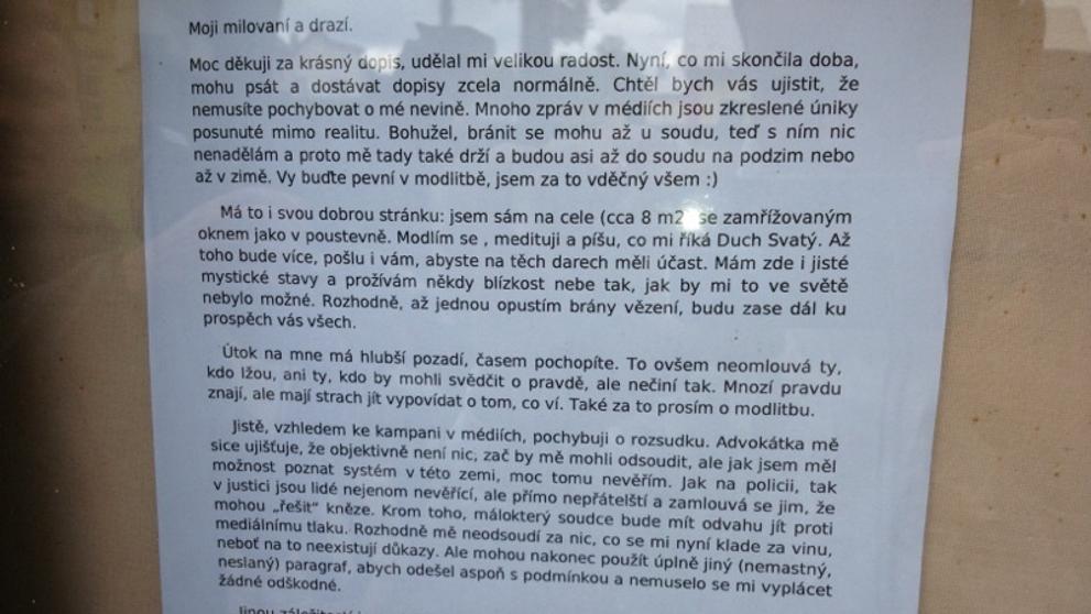 Dopis Erika Tvrdoně z vazby - 3