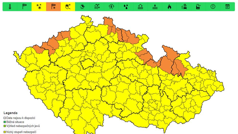 Výstraha před náledím a sněhovými jevy platná od 27. do 29. 11. 2023
