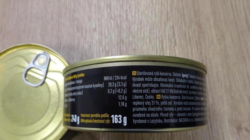 Baltické šproty v rostlinném oleji SOKRA