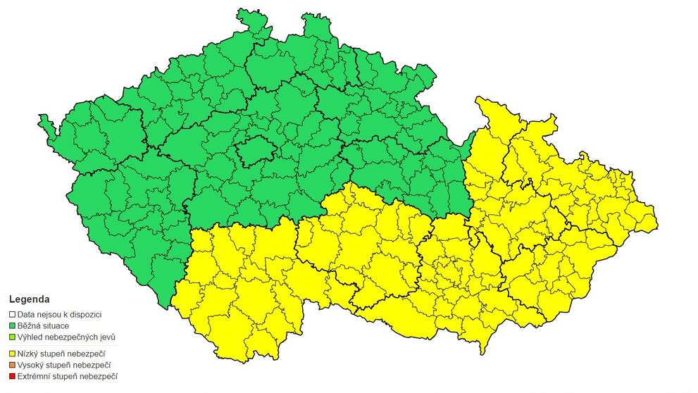 Výstraha před bouřkami - 28. 7.