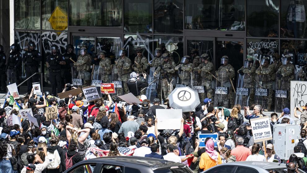 Protesty v Los Angeles, 10. 6. 2025 (1)