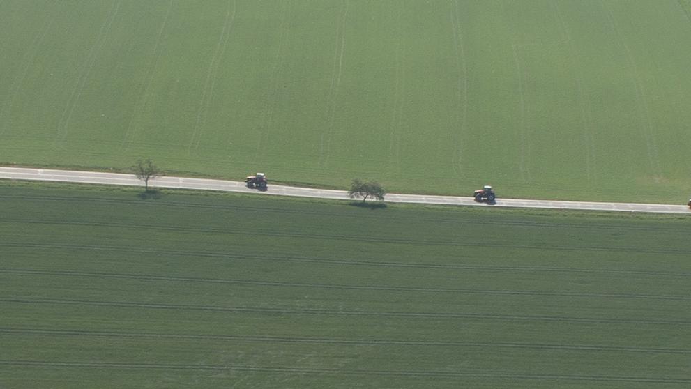 Zemědělci - blokáda na silnicích - okolí Jihlavy - 1