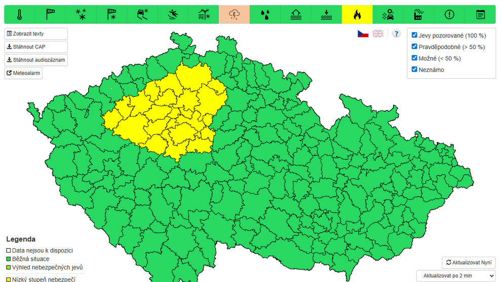 Výstraha před požáry (31. 5. 2026)