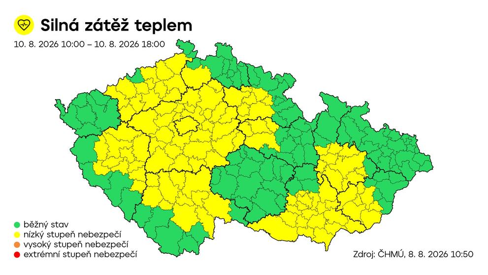 Výstraha před silnou zátěží teplem