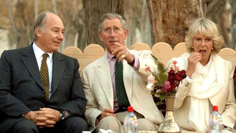 Aga Khan a s nyní králem Karlem III. a královnou Camillou, 3. 11. 2006