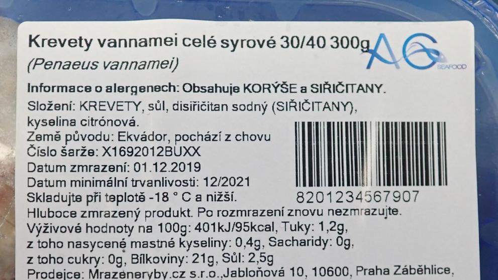 Krevety, při kterých hrozí otrava - 1