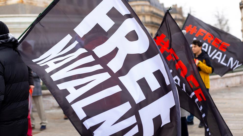 Demonstrace za propuštění Alexeje Anatoljeviče Navalného ve Francii, 21. 1. 2024