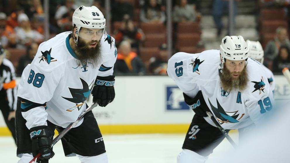 Brent Burns a Joe Thornton