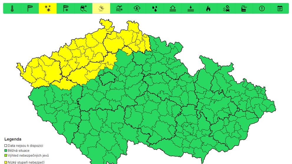 Výstraha před sněhem, 12. 2. a 13. 2.