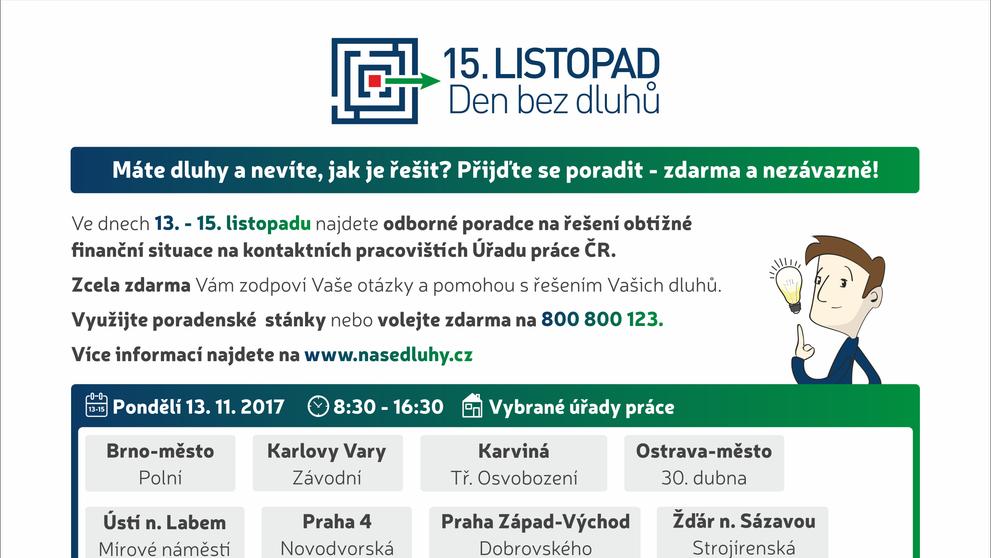 Den bez dluhů - kontaktní místa