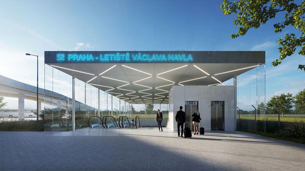 Příprava novostavby stanice Praha-Letiště Václava Havla vstupuje do finální fáze - 1