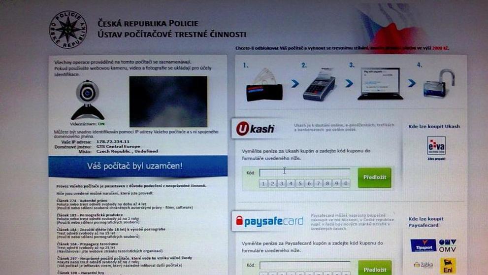 Vir: Zablokování PC policií - 2