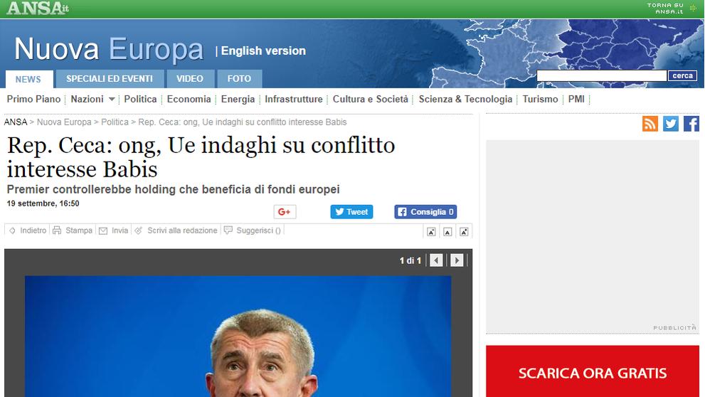 Andrej Babiš a zprávy v Evropě