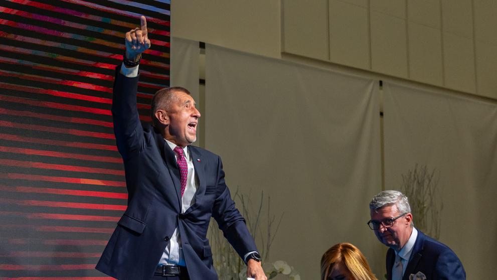 Andrej Babiš ve štábu ANO
