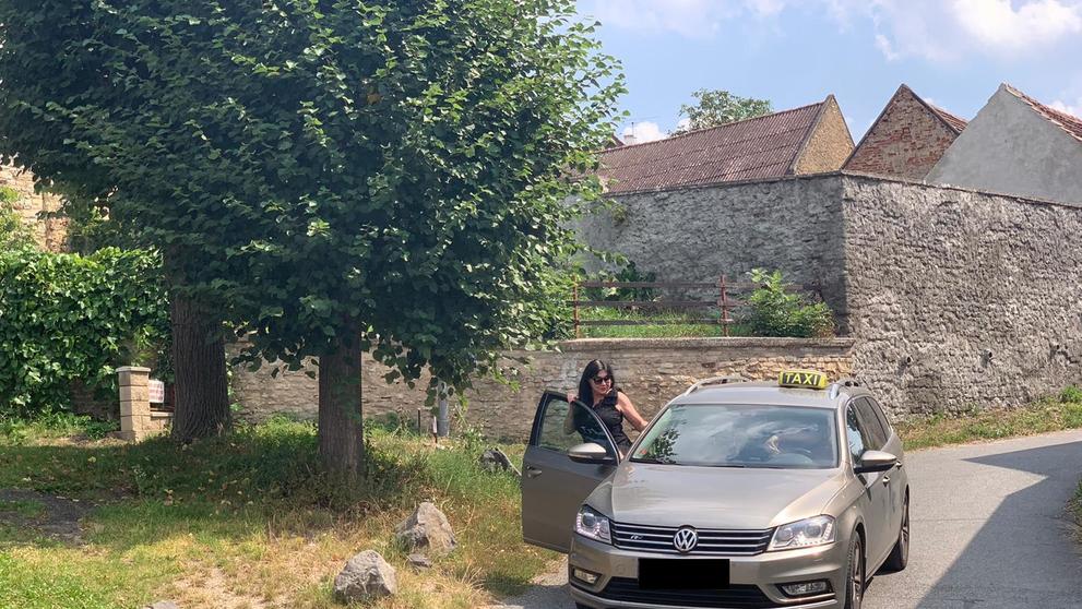 Dáda Patrasová na pohřbu Hany Krampolové