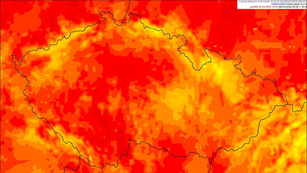 Saharský prach nad ČR
