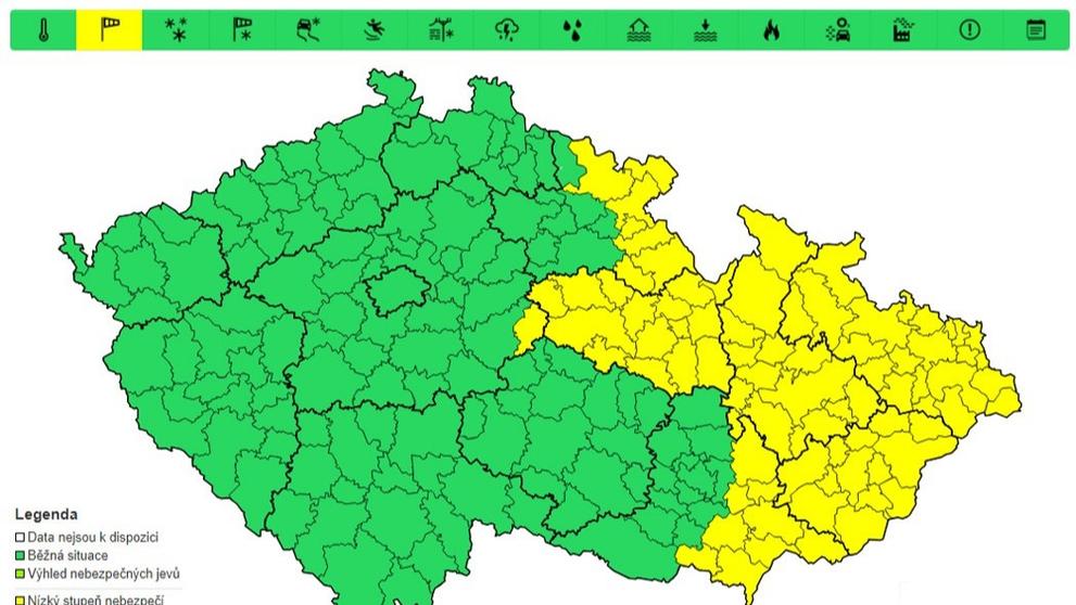 Výstraha před silným větrem, 2. 11. 2023 odpoledne