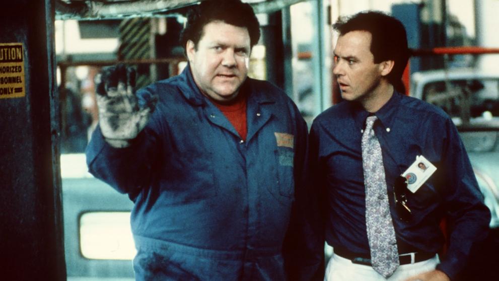 George Wendt a Michael Keaton ve filmu Hurá, 1986