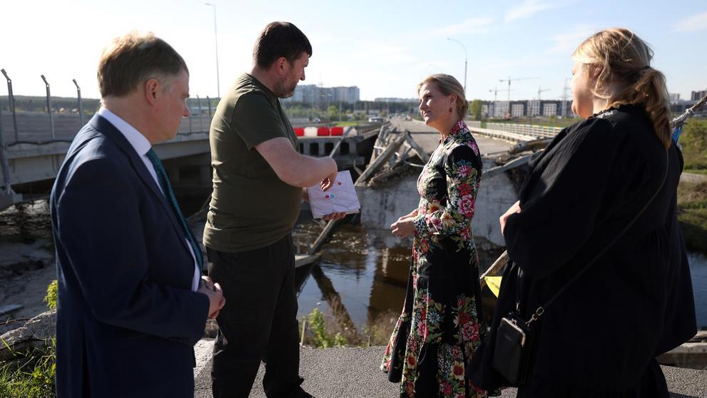 Sophie, vévodkyně z Edinburghu na návštěvě Ukrajiny, 29. 4. 2024 Irpin